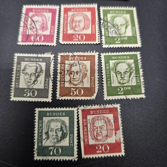 Vintage Deutsche German Bundespost Stamps Lot Assorted Denominations LI3058 - Picture 7 of 9